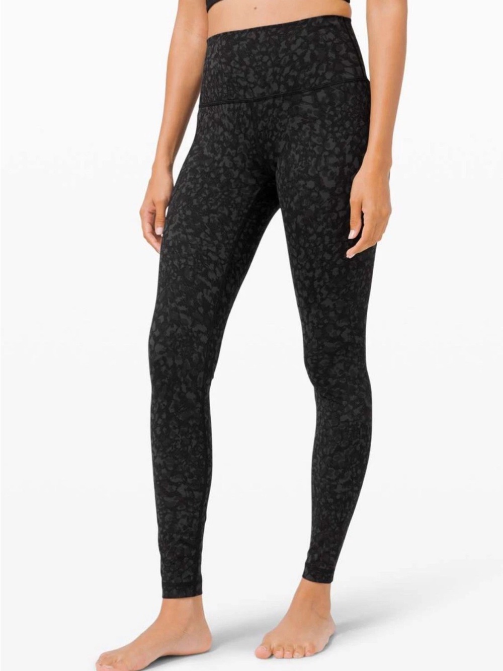 lululemon athletica Black Subtle Print High-Rise Leggings SET size 6